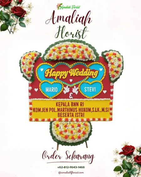 Papan Bunga Pernikahan Passi Barat